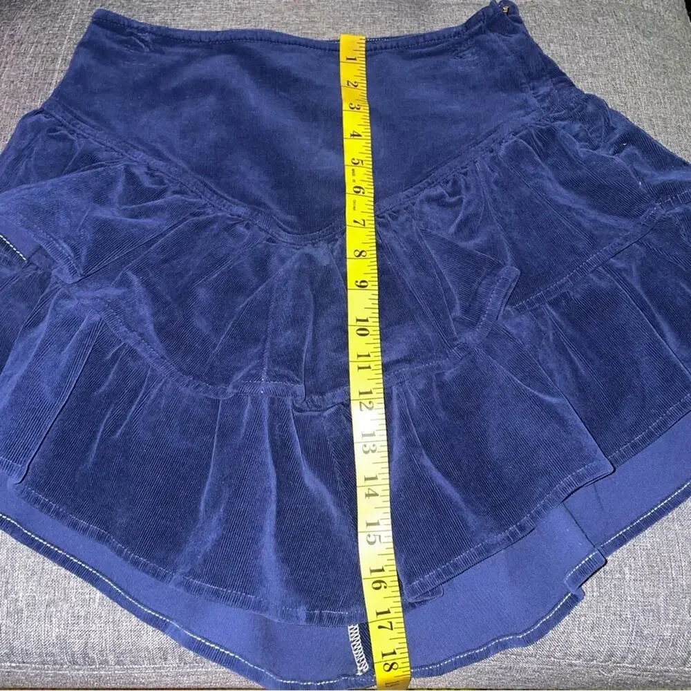 Mother BLUEPRINT Women's The Ruffle Denim Mini Skirt, US 26